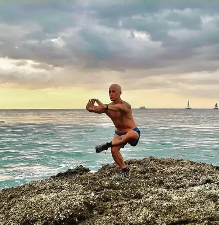 Yoga therapy by the ocean