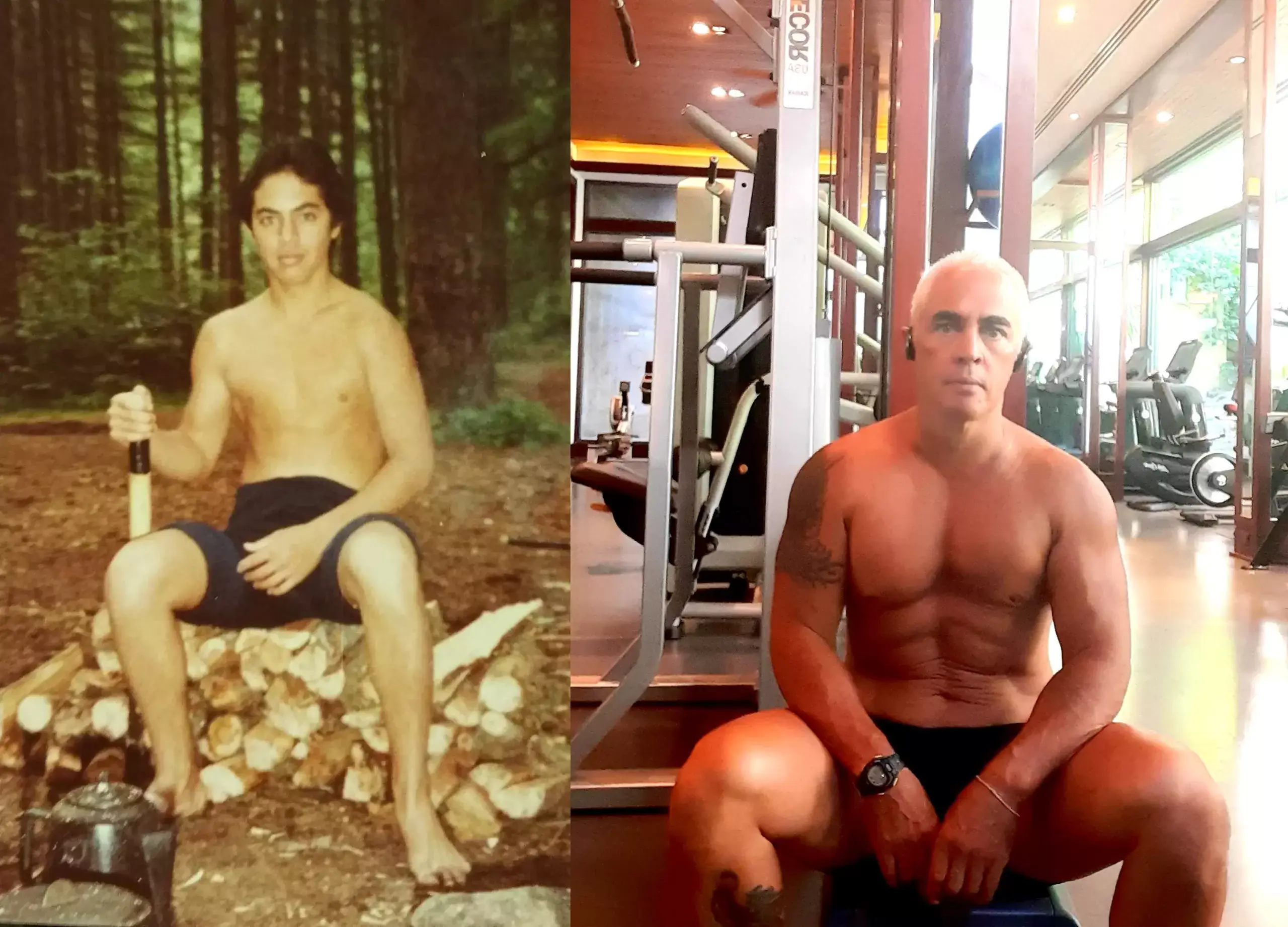 Karol Krauser then and now - fitness journey comparison