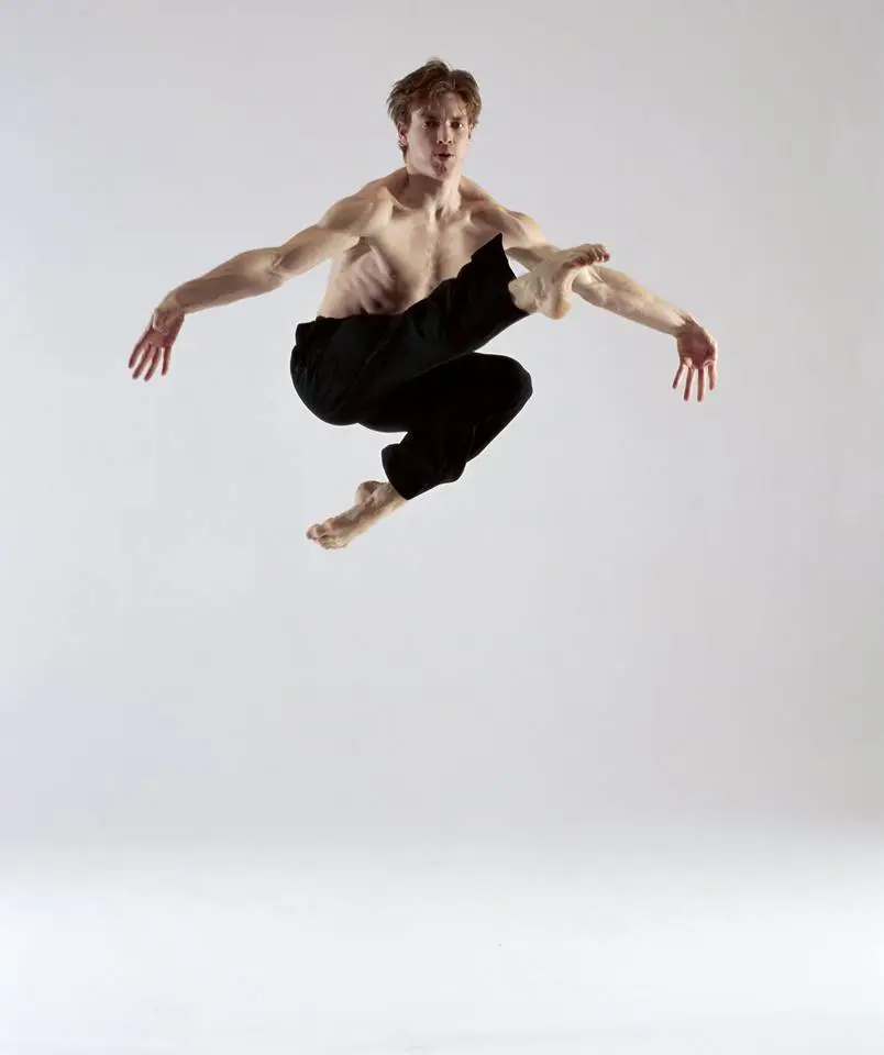 Jonathan Jordan professional ballet dancer Washington DC Ballet Company performing jump